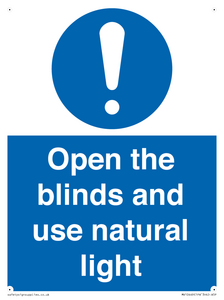 Open the blinds and use natural light